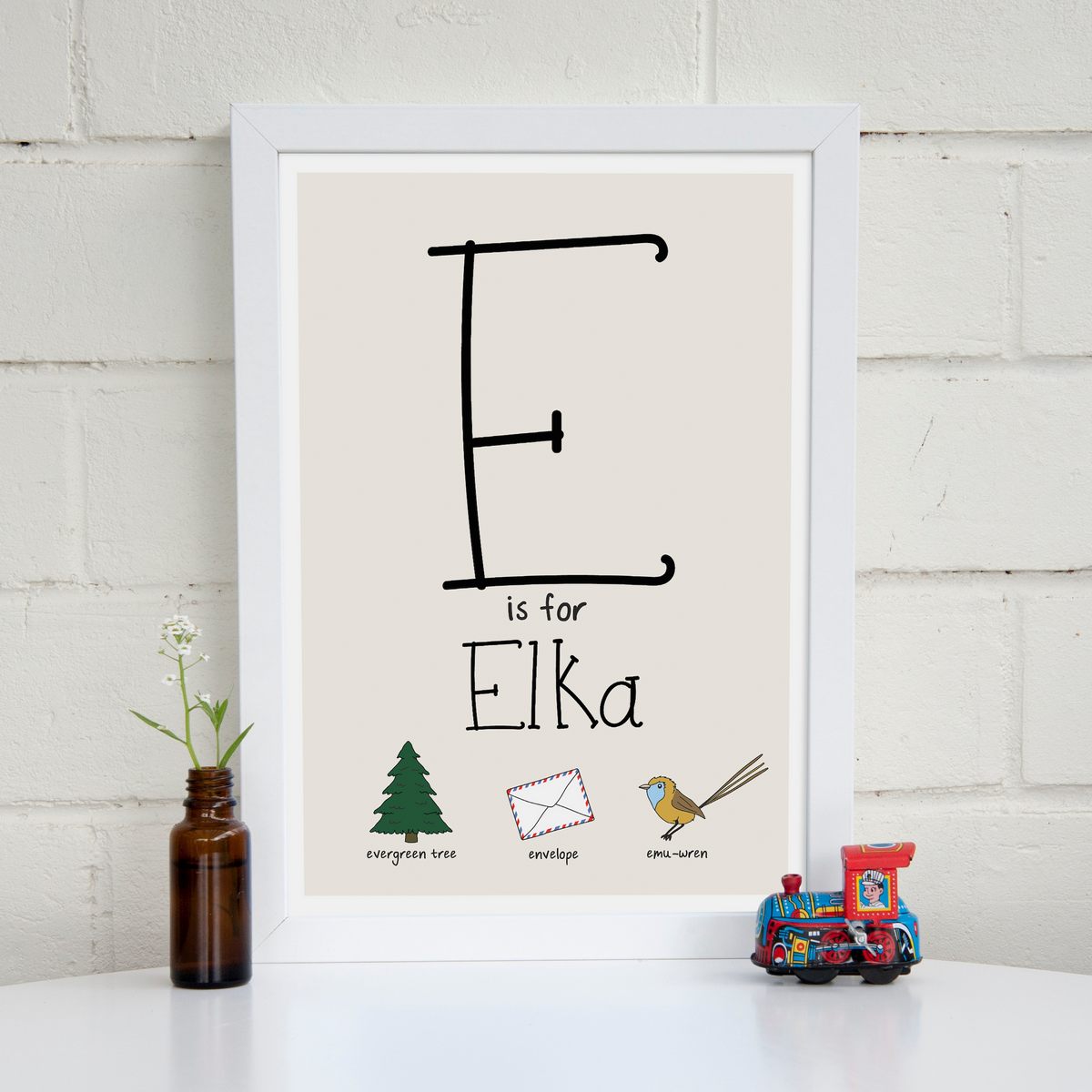 EisforLatteFlood E is for personalised print