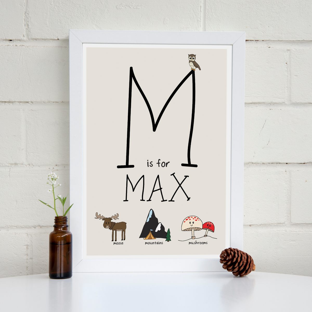 MisforLatteFlood M is for personalised print
