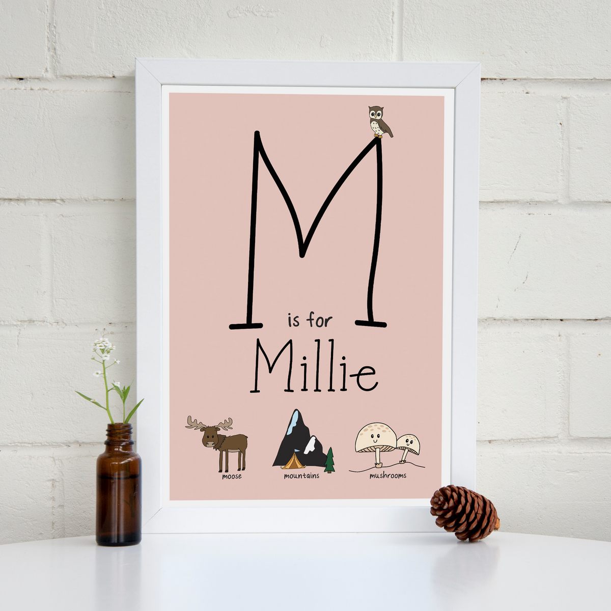 MisforPinkFlood M is for personalised print