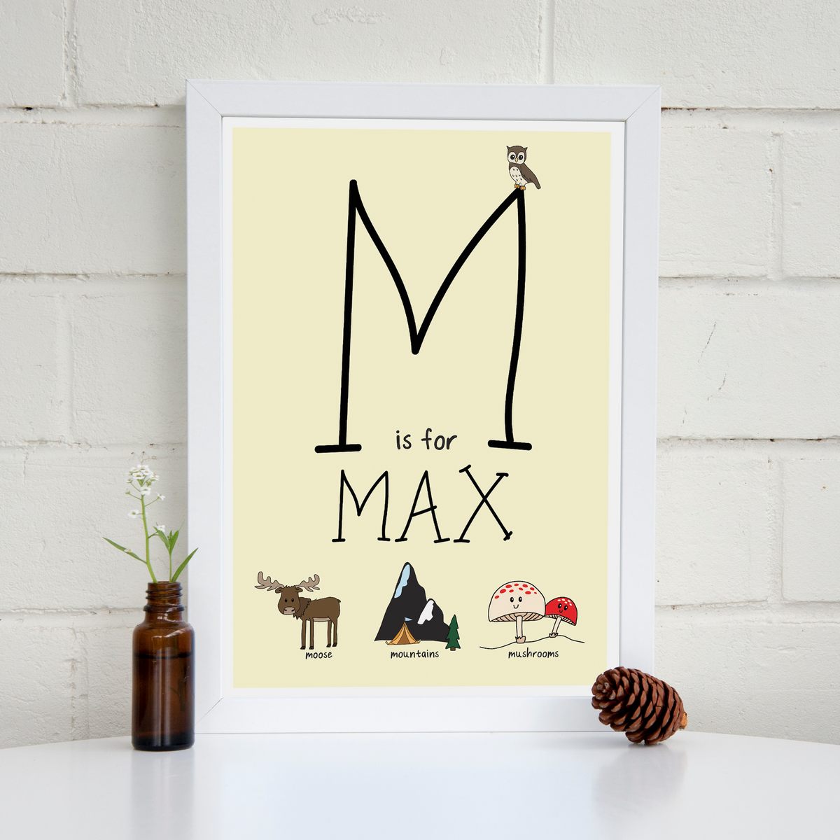 MisforYellowFlood M is for personalised print